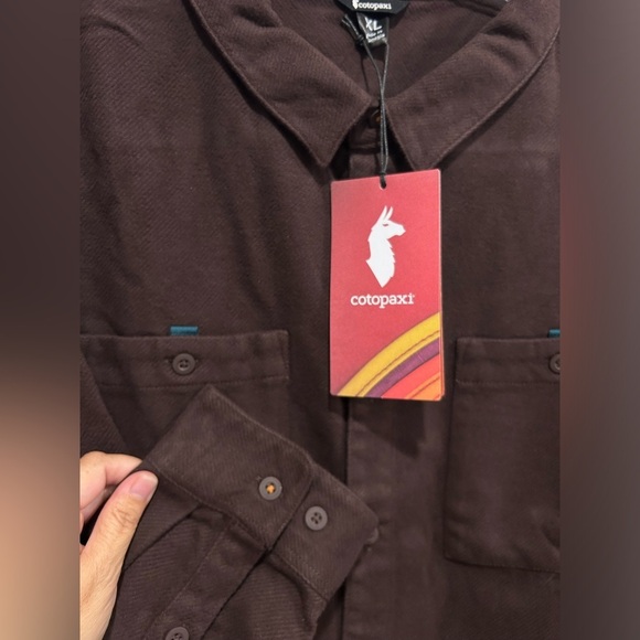 Cotopaxi Men's XL Mero Organic Cotton Flannel Shirt Coffee Rust NWT Heavyweight - Picture 9 of 12